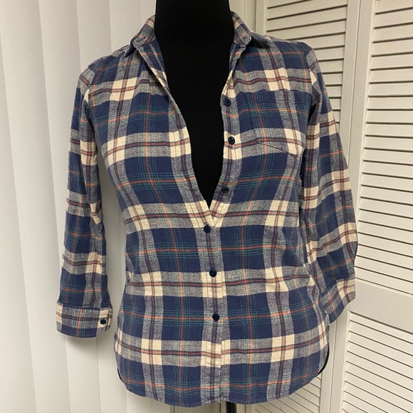 Designer Rivet & Thread For Madewell Mallory Plaid Flannel Shirt Size M - Picture 1 of 4
